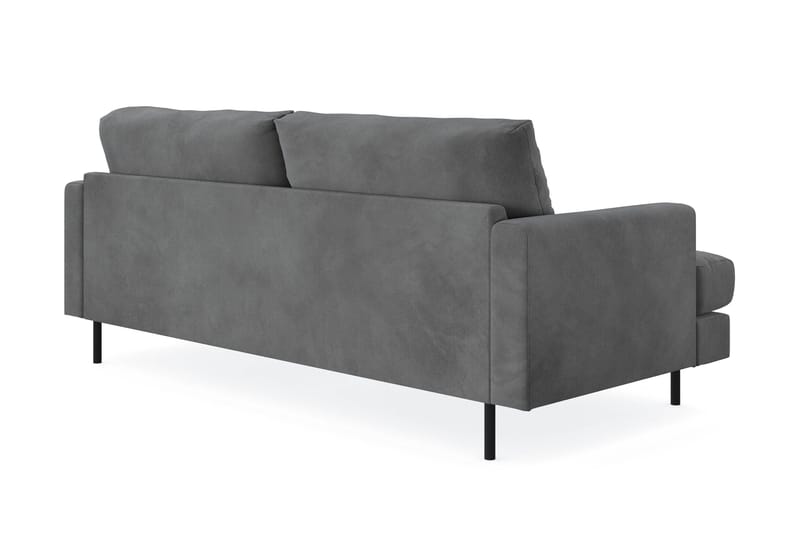 Menard Compact 3-sits Manchestersoffa - Grå - Möbler - Soffa - 3 sits soffa