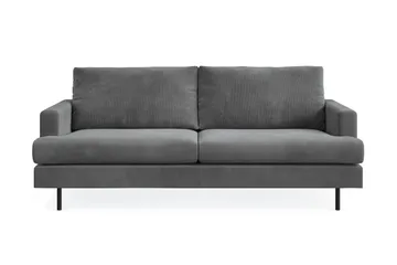 Menard Compact 3-sits Manchestersoffa - Grå - Möbler - Soffa - 3 sits soffa