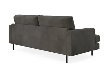 Menard Compact 3-sits Manchestersoffa - Mörkgrå - Möbler - Soffa - 3 sits soffa