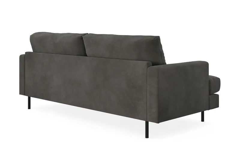 Menard Compact 3-sits Manchestersoffa - Mörkgrå - Möbler - Soffa - 3 sits soffa