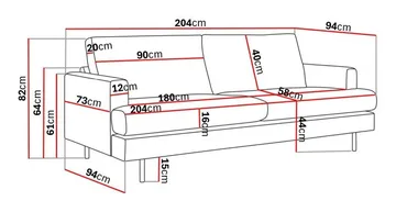 Menard Compact 3-sits Manchestersoffa - Mörkgrön - Möbler - Soffa - 3 sits soffa