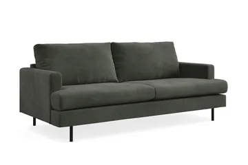 Menard Compact 3-sits Manchestersoffa - Mörkgrön - Möbler - Soffa - 3 sits soffa