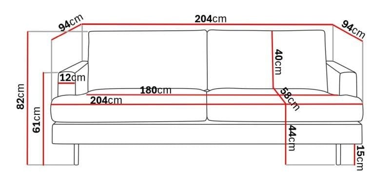 Menard Compact 3-sits Manchestersoffa - Mörkgrön - Möbler - Soffa - 3 sits soffa