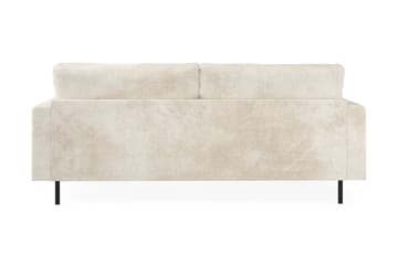 Menard Compact 3-sits Sammetssoffa - Krämvit - Möbler - Soffa - Sammetssoffa