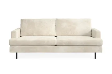 Menard Compact 3-sits Sammetssoffa - Krämvit - Möbler - Soffa - Sammetssoffa