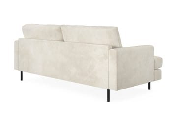Menard Compact 3-sits Sammetssoffa - Krämvit - Möbler - Soffa - Sammetssoffa