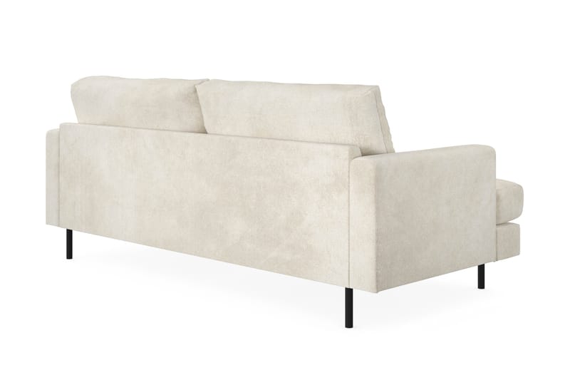 Menard Compact 3-sits Sammetssoffa - Krämvit - Möbler - Soffa - Sammetssoffa