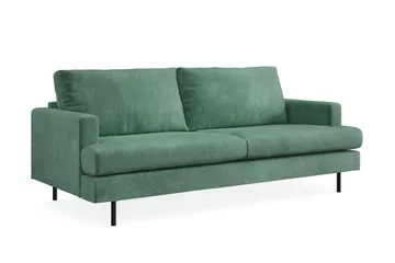 Menard Compact 3-sits Sammetssoffa - Mörkgrön - Möbler - Soffa - Sammetssoffa