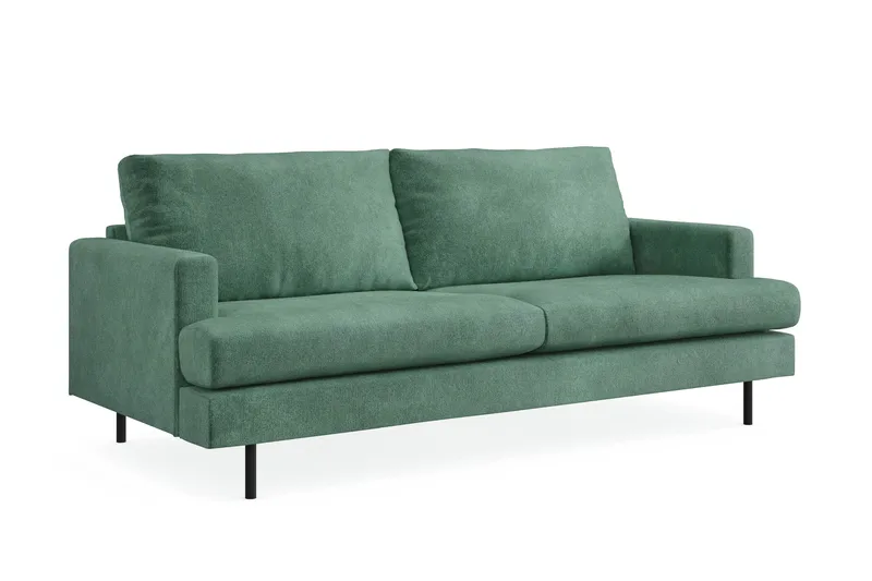 Menard Compact 3-sits Sammetssoffa - Mörkgrön - Möbler - Soffa - Sammetssoffa