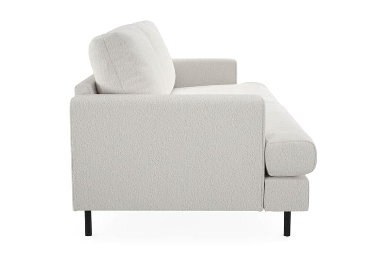 Menard Compact 3-sits Soffa i Bouclé - Vit - Möbler - Soffa - 3 sits soffa