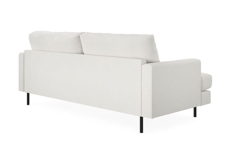 Menard Compact 3-sits Soffa i Bouclé - Vit - Möbler - Soffa - 3 sits soffa