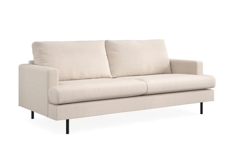 Menard Compact 3-sits Tygsoffa - Beige - Möbler - Soffa - 3 sits soffa
