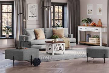 Menard Compact 3-sits Tygsoffa - Grå - Möbler - Soffa - 3 sits soffa