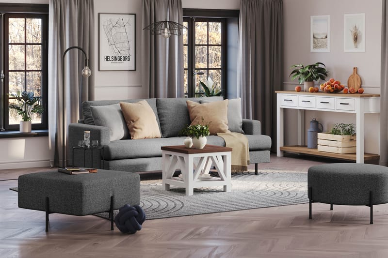 Menard Compact 3-sits Tygsoffa - Mörkgrå - Möbler - Soffa - 3 sits soffa