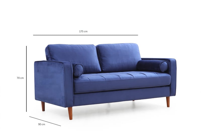 Mirrilnesh Soffa 2-sits - Marinblå - Möbler - Soffa - 2 sits soffa