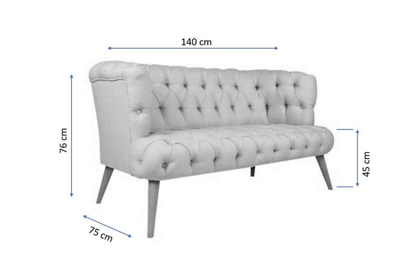 Monroew 2-sits Soffa - Grön/Natur - Möbler - Soffa - 2 sits soffa