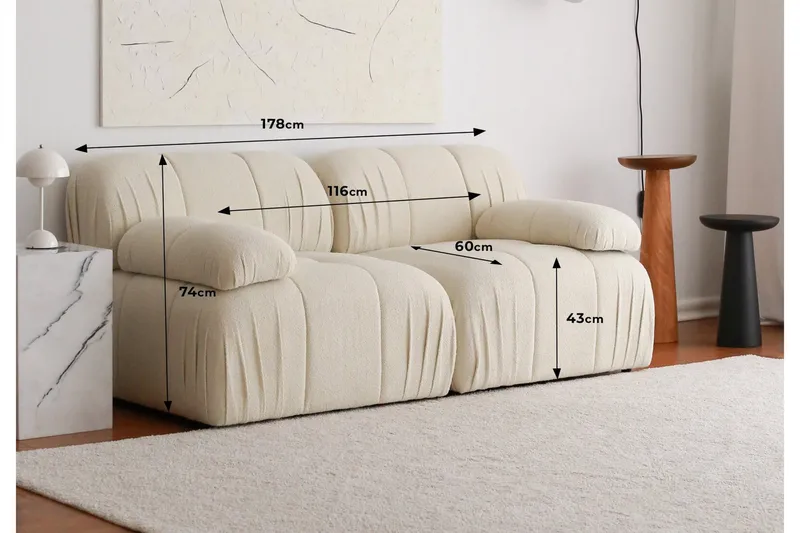 Murum Soffa 2-sits - Vit - Möbler - Soffa - 2 sits soffa