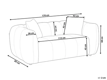 2-sits soffa Ness - Taupe - Möbler - Soffa - 2 sits soffa