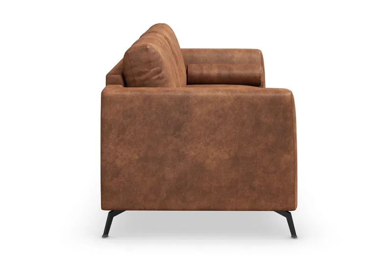 Ocean Lyx 3-sits Soffa i Konstläder - Brun - Möbler - Soffa - Skinnsoffa