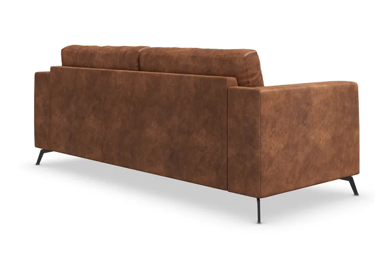 Ocean Lyx 3-sits Soffa i Konstläder - Brun - Möbler - Soffa - Skinnsoffa