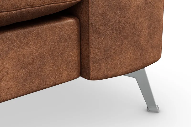 Ocean Lyx 3-sits Soffa i Konstläder - Brun - Möbler - Soffa - Skinnsoffa