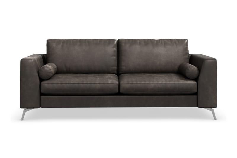 Ocean Lyx 3-sits Soffa i Konstläder - Svart - Möbler - Soffa - Skinnsoffa