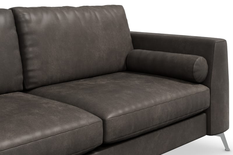 Ocean Lyx 3-sits Soffa i Konstläder - Svart - Möbler - Soffa - Skinnsoffa