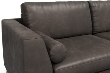 Ocean Lyx 3-sits Soffa i Konstläder - Svart - Möbler - Soffa - Skinnsoffa