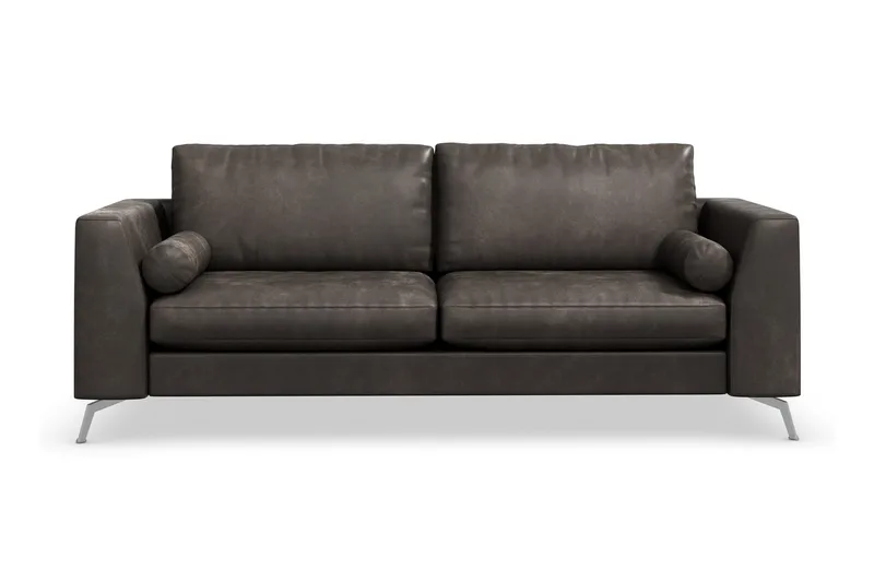 Ocean Lyx 3-sits Soffa i Konstläder - Svart - Möbler - Soffa - Skinnsoffa