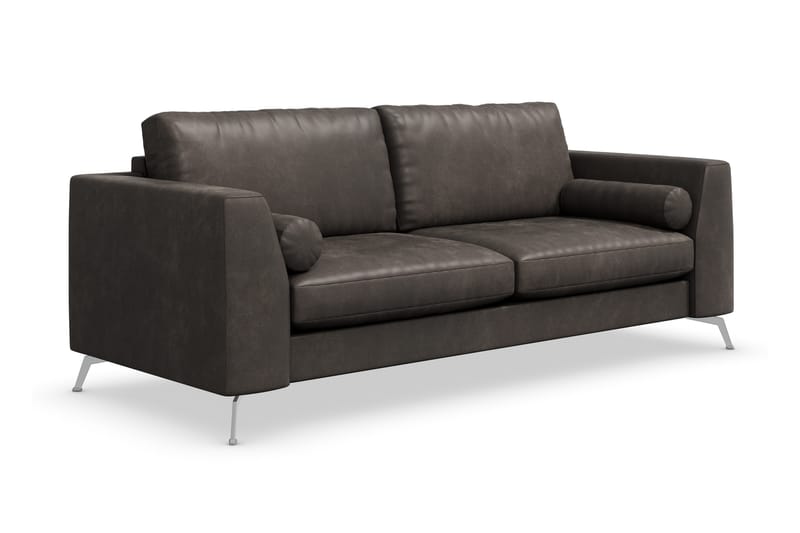 Ocean Lyx 3-sits Soffa i Konstläder - Svart - Möbler - Soffa - Skinnsoffa