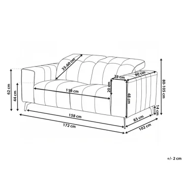 2-sits soffa Ommel - Ljusbeige - Möbler - Soffa - Biosoffa & reclinersoffa