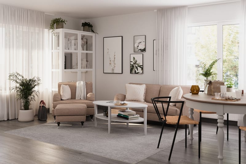 Oxford Classic 2-sits Soffa Svängd - Mörkbeige - Möbler - Soffa - 2 sits soffa