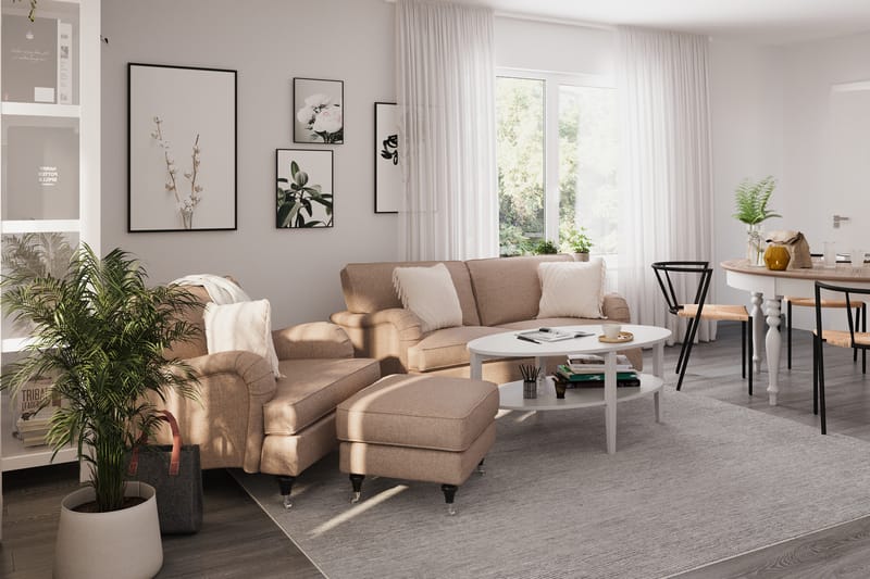 Oxford Classic 2-sits Soffa Svängd - Mörkbeige - Möbler - Soffa - 2 sits soffa