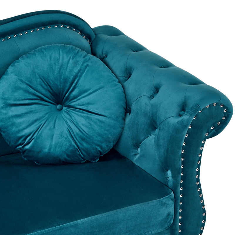 2-sits soffa Skien - Blågrön - Möbler - Soffa - Sammetssoffa