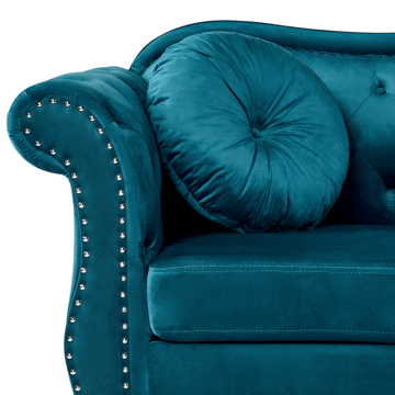 2-sits soffa Skien - Blågrön - Möbler - Soffa - Sammetssoffa