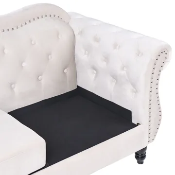 2-sits soffa Skien - Ljusbeige - Möbler - Soffa - Sammetssoffa