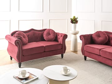 2-sits soffa Skien - Mörkröd - Möbler - Soffa - Sammetssoffa