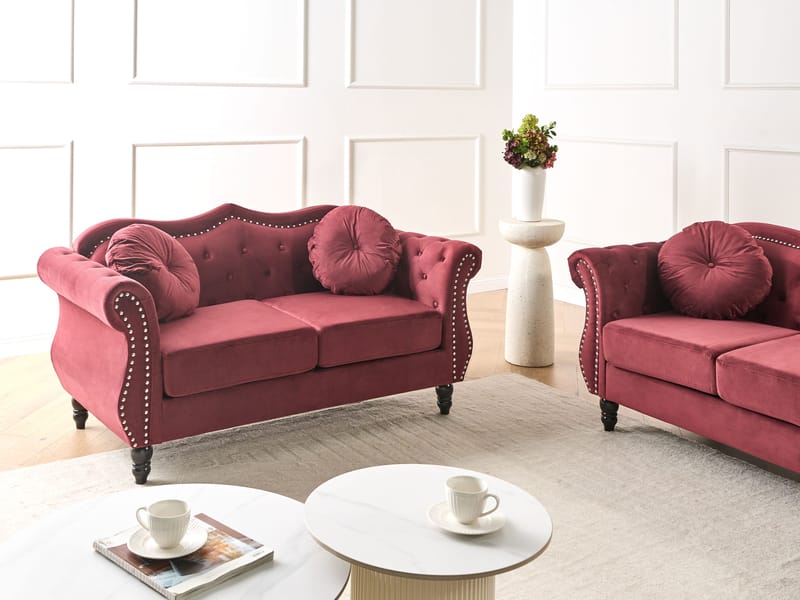 2-sits soffa Skien - Mörkröd - Möbler - Soffa - Sammetssoffa