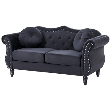 2-sits soffa Skien - Svart - Möbler - Soffa - Sammetssoffa