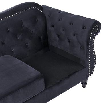 2-sits soffa Skien - Svart - Möbler - Soffa - Sammetssoffa