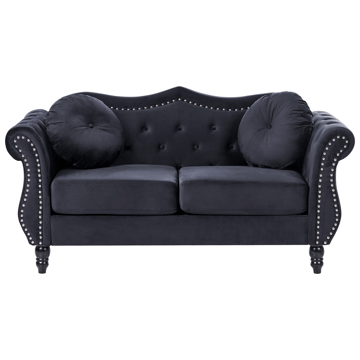 2-sits soffa Skien - Svart - Möbler - Soffa - Sammetssoffa