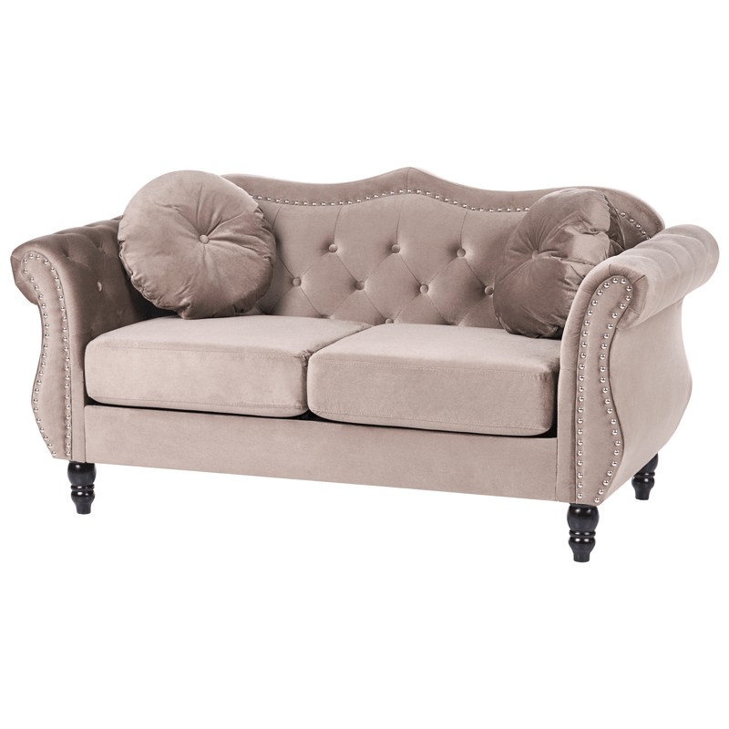 2-sits soffa Skien - Taupe - Möbler - Soffa - Sammetssoffa