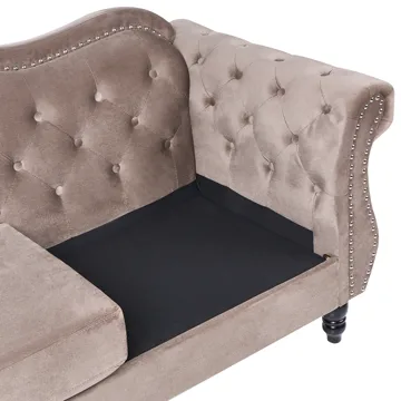 2-sits soffa Skien - Taupe - Möbler - Soffa - Sammetssoffa