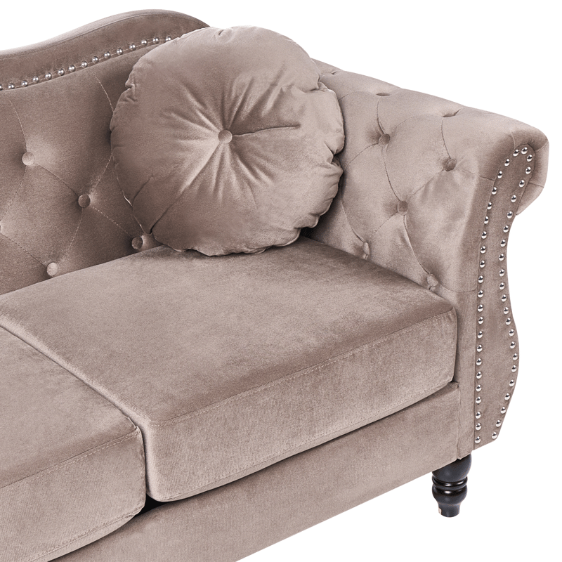 2-sits soffa Skien - Taupe - Möbler - Soffa - Sammetssoffa