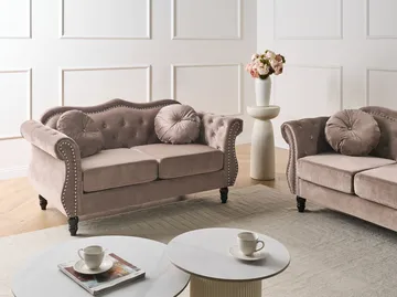 2-sits soffa Skien - Taupe - Möbler - Soffa - Sammetssoffa