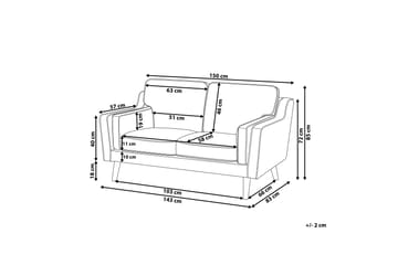 Soffa 2-4 Sits Lokka - Svart - Möbler - Soffa - 2 sits soffa