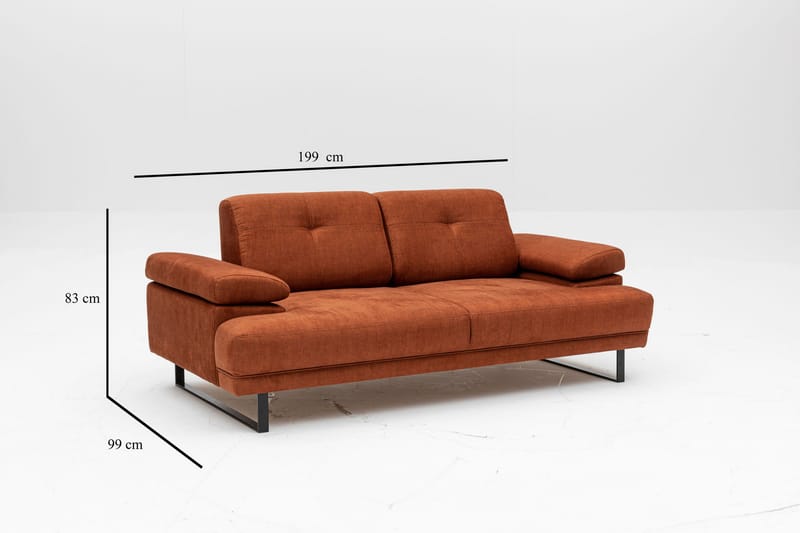 Soffa 2-sits Caboolture - Orange - 2 sits soffa