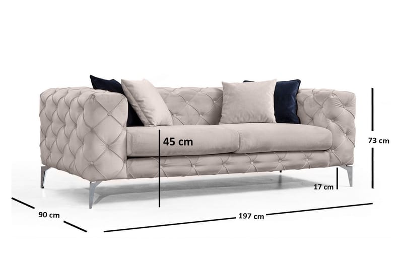 Soffa 2-sits Canunda - Beige - 2 sits soffa