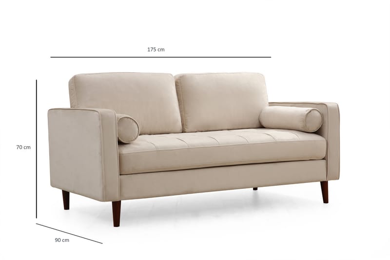 Soffa Puento 2-sits - Beige - 2 sits soffa