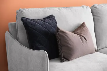 Trend Lyx 2-sits Tygsoffa - Ljusgrå - Möbler - Soffa - 2 sits soffa